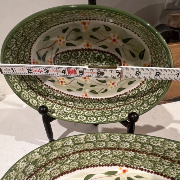 Temp-Tations Oval Serving Dishes Old World Green